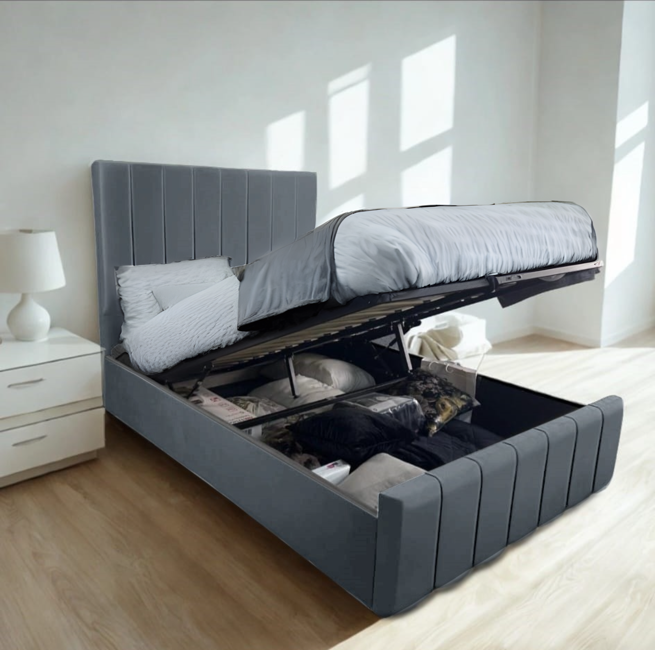 Tall Ottoman Storage Bed Frame FREE DELIVERY
