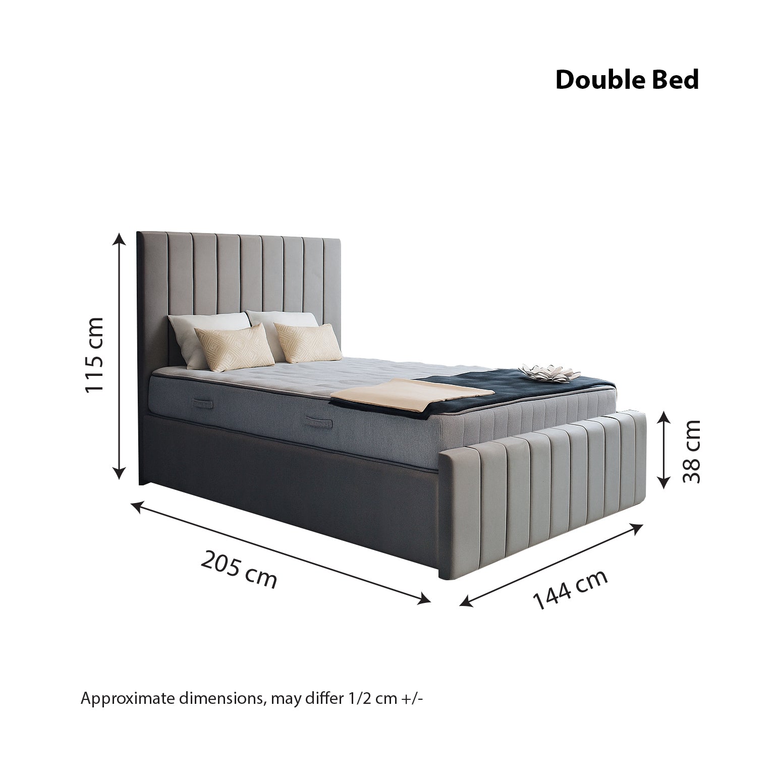 Tall Ottoman Storage Bed Frame FREE DELIVERY