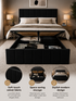 Kensington Ottoman Storage Bed Frame - Optional Mattress