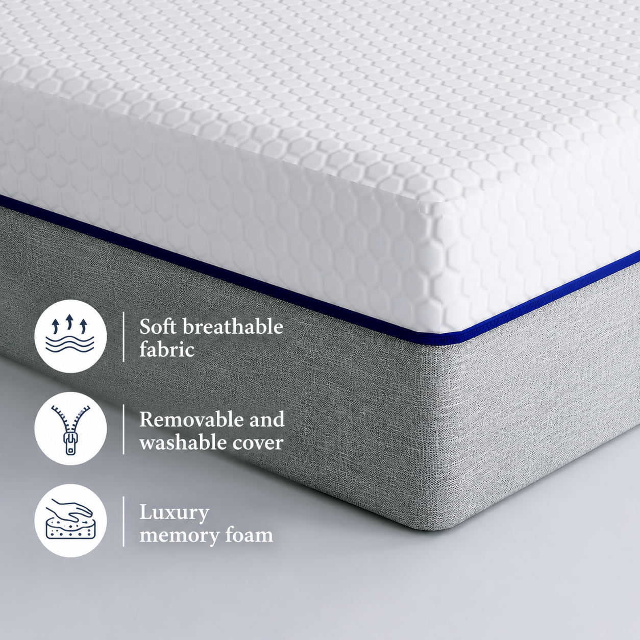 Kensington Ottoman Storage Bed Frame - Optional Mattress
